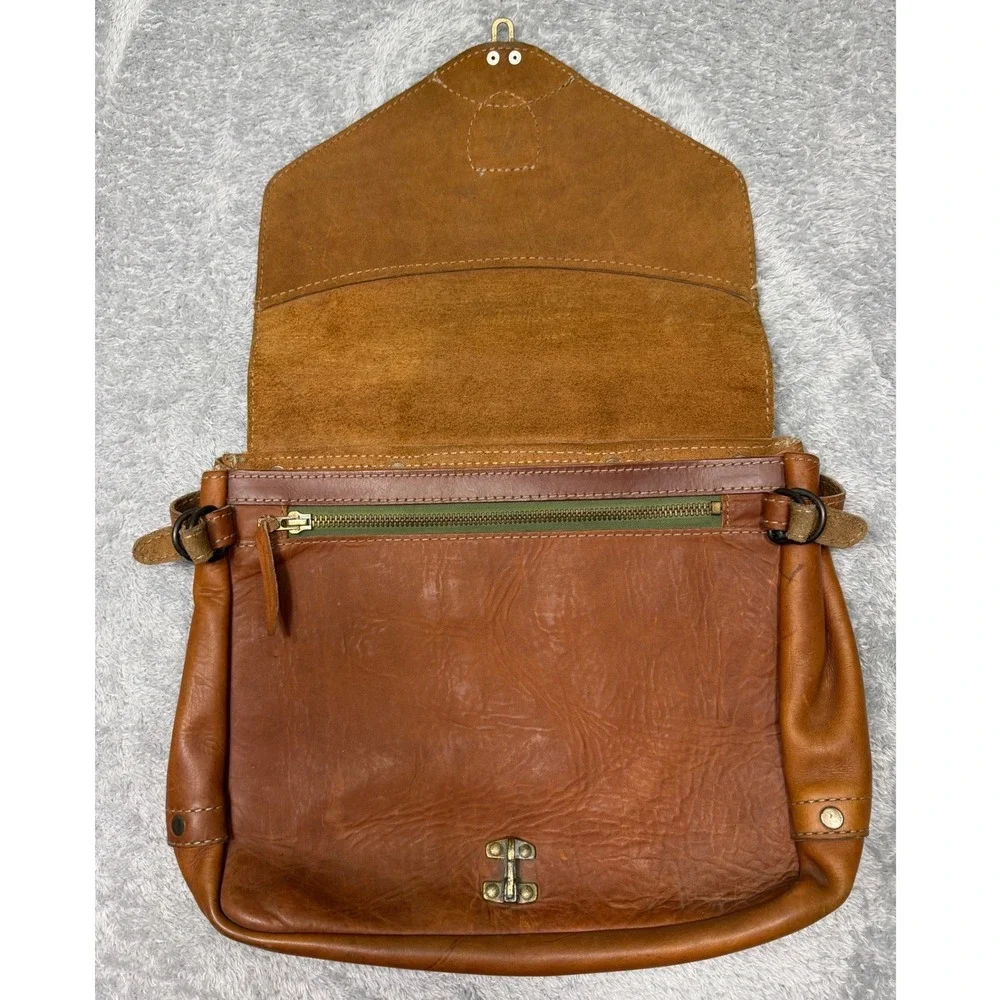 Tahoe Classics Brown Bag Co Saddle Leather Briefcase Messenger Bag Made In USA